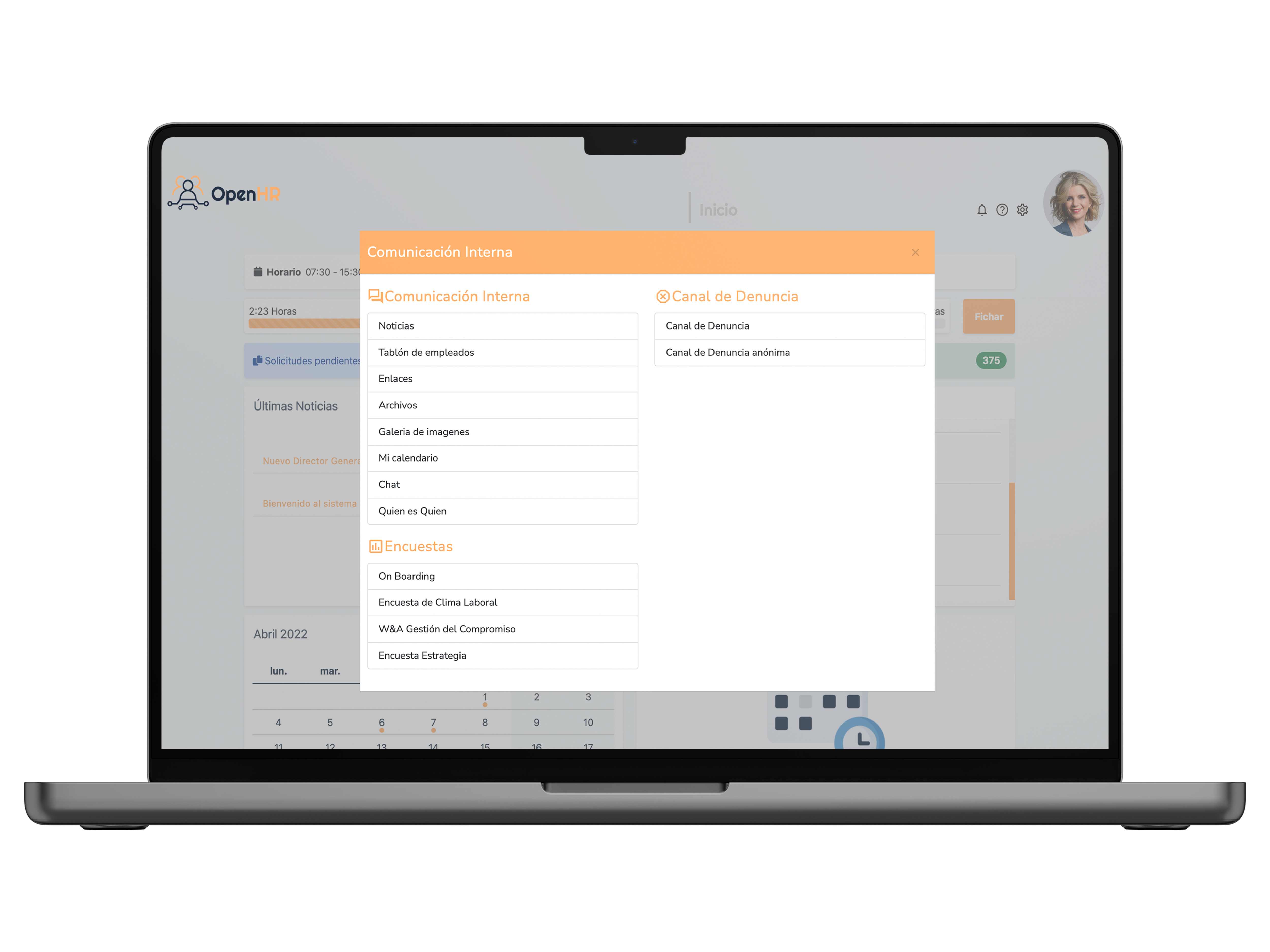 Comunicación interna OpenHR