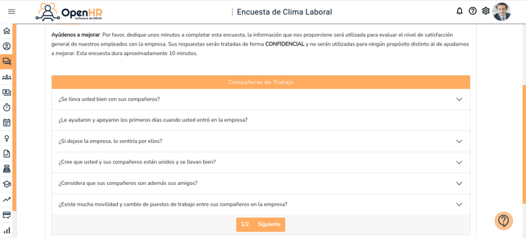 Encuesta de clima laboral