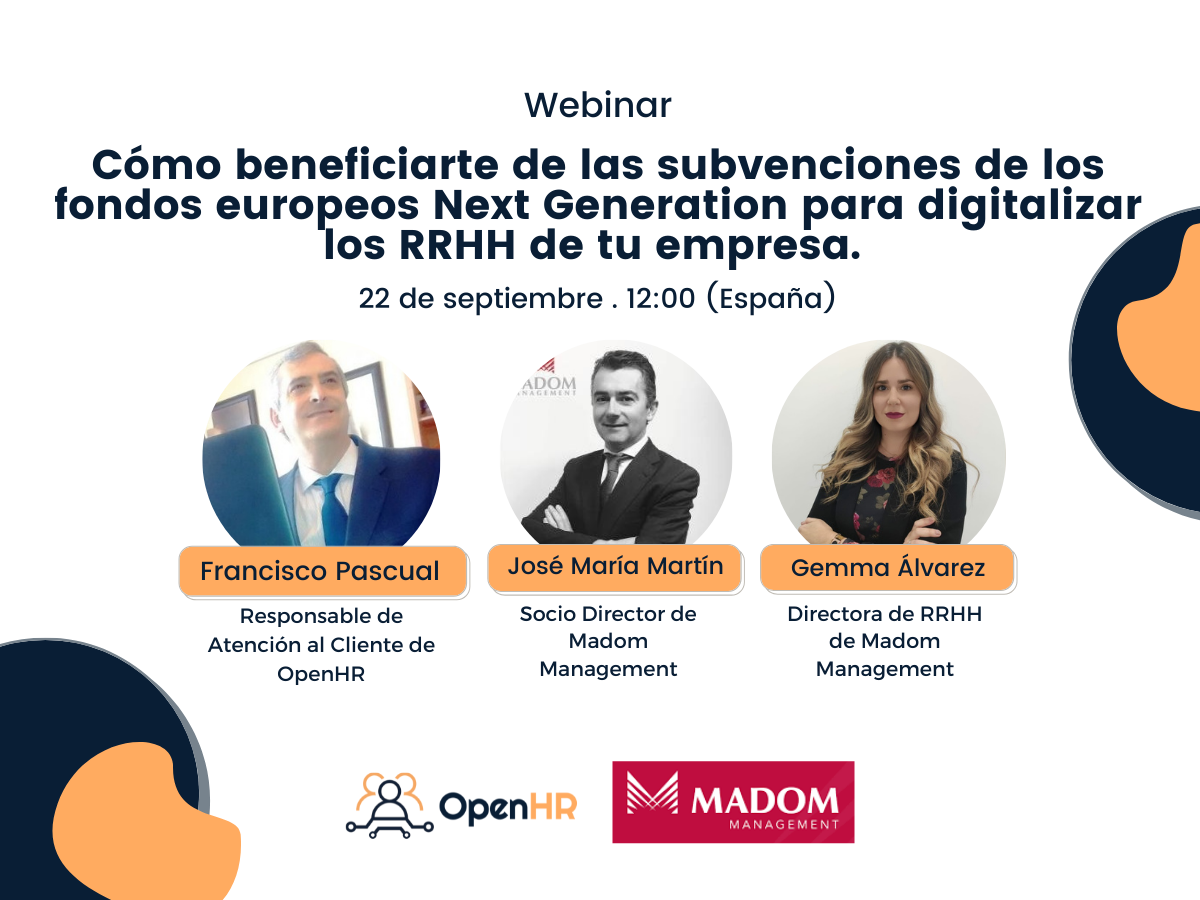Cómo beneficiarte de las subvenciones de los fondos europeos Next Generation para digitalizar los RRHH de tu empresa